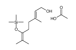 acetic acid,3,7-dimethyl-6-trimethylsilyloxyocta-2,6-dien-1-ol结构式