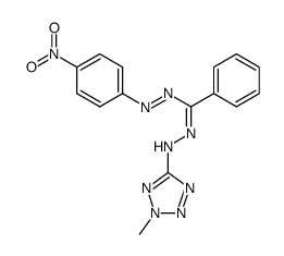1-(2-methyl-2H-tetrazol-5-yl)-5-(4-nitro-phenyl)-3-phenyl-formazane Structure