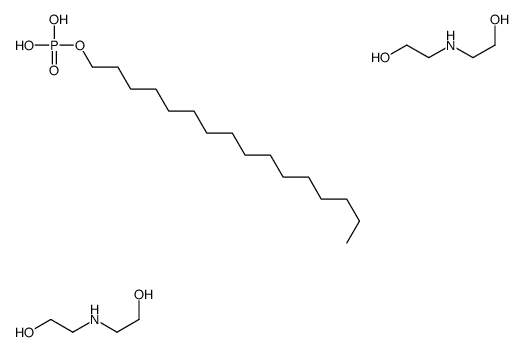 bis[bis(2-hydroxyethyl)ammonium] hexadecyl phosphate结构式