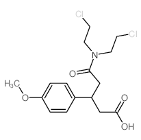 4-[bis(2-chloroethyl)carbamoyl]-3-(4-methoxyphenyl)butanoic acid Structure