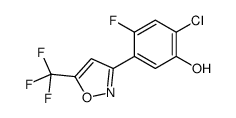 2-chloro-4-fluoro-5-[5-(trifluoromethyl)-1,2-oxazol-3-yl]phenol Structure