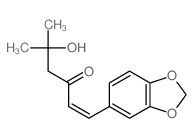 1-(1,3-Benzodioxol-5-yl)-5-hydroxy-5-methyl-1-hexen-3-one结构式