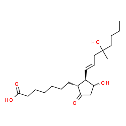 Prost-13-en-1-oic acid, 11,16-dihydroxy-16-methyl-9-oxo-, (11alpha,13E )-(+-)-结构式