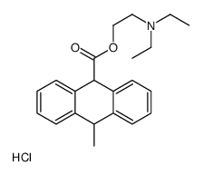 diethyl-[2-(10-methyl-9,10-dihydroanthracene-9-carbonyl)oxyethyl]azanium,chloride Structure