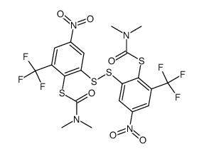 S,S'-(disulfanediylbis(4-nitro-6-(trifluoromethyl)-2,1-phenylene)) bis(dimethylcarbamothioate)结构式