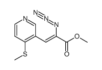 methyl (2Z)-2-azido-3-[4-(methylthio)pyridin-3-yl]acrylate结构式