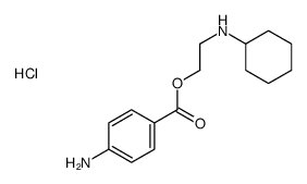2-(4-aminobenzoyl)oxyethyl-cyclohexylazanium,chloride Structure