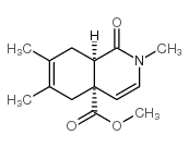cis-4a,5,8,8a-Tetrahydro-4a-methoxycarbonyl-2,6,7-trimethyl-1(2H)-isoquinolone结构式