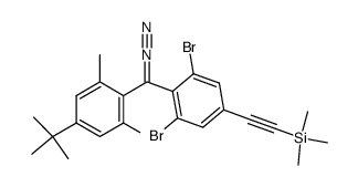 (2,6-dibromo-4-trimethylsilylethynylphenyl)(2,6-dimethyl-4-tert-butylphenyl)diazomethane结构式