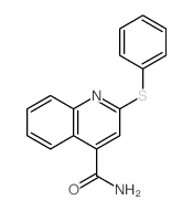 2-phenylsulfanylquinoline-4-carboxamide结构式