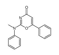 2-(N-methylanilino)-6-phenyl-1,3-oxazin-4-one结构式
