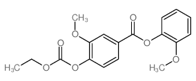 (2-methoxyphenyl) 4-ethoxycarbonyloxy-3-methoxy-benzoate结构式