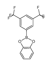 2-(3,5-bis(trifluoromethyl)phenyl)benzo[d][1,3,2]dioxaborole结构式