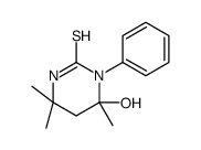 6-hydroxy-4,4,6-trimethyl-1-phenyl-1,3-diazinane-2-thione Structure