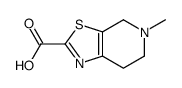 5-甲基-4,5,6,7-四氢噻唑并[5,4-c]吡啶-2-羧酸结构式