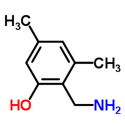 2-(氨基甲基)-3,5-二甲基苯酚结构式
