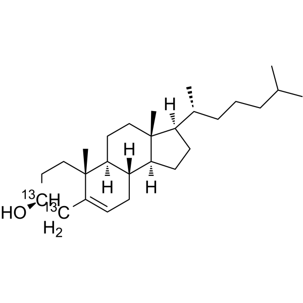 胆固醇-3,4-13C2结构式