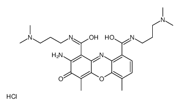 2-amino-1-N,9-N-bis[3-(dimethylamino)propyl]-4,6-dimethyl-3-oxophenoxazine-1,9-dicarboxamide,hydrochloride结构式
