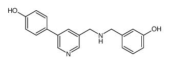 3-[[[5-(4-hydroxyphenyl)pyridin-3-yl]methylamino]methyl]phenol Structure