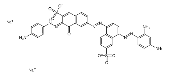 3-[(4-aminophenyl)azo]-6-[[4-[(2,4-diaminophenyl)azo]-6-sulpho-1-naphthyl]azo]-4-hydroxynaphthalene-2-sulphonic acid, sodium salt Structure