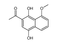 1-(1,4-dihydroxy-8-methoxynaphthalen-2-yl)ethanone结构式