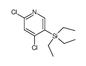 2,4-dichloro-5-(triethylsilyl)pyridine Structure
