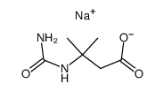 sodium 3-methyl-3-ureidobutanoate结构式