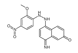 8-imino-5-[2-(2-methoxy-4-nitrophenyl)hydrazinyl]naphthalen-2-one结构式