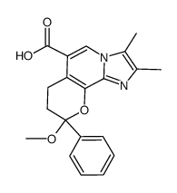 9-methoxy-2,3-dimethyl-9-phenyl-7H-8,9-dihydropyrano[2,3-c]imidazo[1,2-a]pyridine-6-carboxylic acid结构式