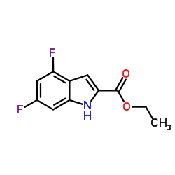 Ethyl 4,6-difluoro-1H-indole-2-carboxylate Structure