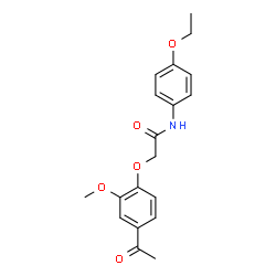 N-(4-乙氧基苯基)-2-(4-甲酰基-2-甲氧基苯氧基)乙酰胺结构式