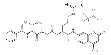 Bz-Val-Gly-Arg-AMC trifluoroacetate salt结构式