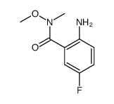 2-Amino-5-fluoro-N-methoxy-N-methyl-benzamide结构式