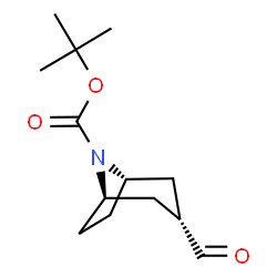 (1R,3S,5S)-3--3-甲酰基-8-氮杂双环[3.2.1]辛烷-8-羧酸叔丁酯结构式