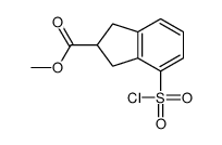 4-氯磺酰基-2,3-二氢-1H-茚-2-羧酸甲酯结构式