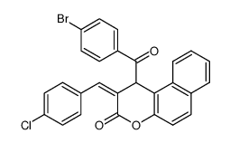 1-(4-Bromo-benzoyl)-2-[1-(4-chloro-phenyl)-meth-(Z)-ylidene]-1,2-dihydro-benzo[f]chromen-3-one结构式