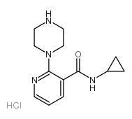 N-环丙基-2-(哌嗪-1-基)烟酰胺结构式