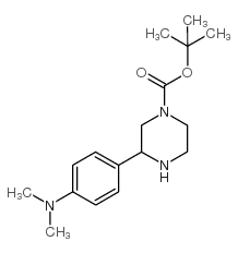 3-(4-二甲基氨基苯基)-哌嗪-1-羧酸叔丁酯结构式