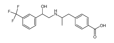 (RR,SS)-N-[2-(4-carboxyphenyl)-1-methylethyl]-2-hydroxy-2-(3-trifluoromethylphenyl)ethanamine结构式