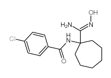 4-氯-N-[1-(N-羟基羧脒)-环庚基]-苯胺结构式