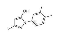1-(3,4-二甲基苯基)-3-甲基吡唑-5-醇结构式