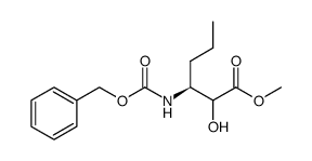 methyl (S)-3-(benzyloxycarbonyl)amino-2-hydroxyhexanoate结构式