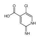 2-amino-5-chloropyridine-4-carboxylic acid结构式