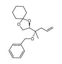 (2R,3S)-3-(benzyloxy)-1,2-(cyclohexylidenedioxy)-3-methylhex-5-ene结构式