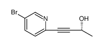 3-Butyn-2-ol, 4-(5-bromo-2-pyridinyl)-, (2R)- Structure