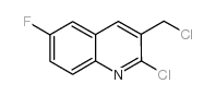 2-chloro-3-(chloromethyl)-6-fluoroquinoline Structure