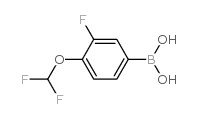 4-二氟甲氧基-3-氟苯硼酸结构式