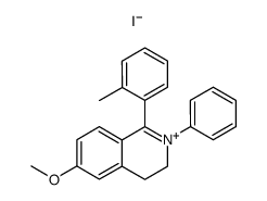 6-methoxy-2-phenyl-1-(o-tolyl)-3,4-dihydroisoquinolin-2-ium iodide Structure