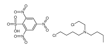 N-butyl-4-chloro-N-(2-chloroethyl)butan-1-amine,2,4,6-trinitrobenzenesulfonic acid结构式