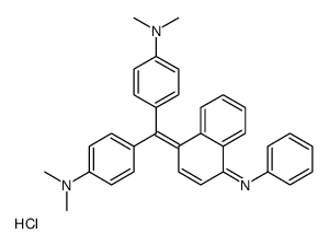 [4-[bis[4-(dimethylamino)phenyl]methylidene]naphthalen-1-ylidene]-phenylazanium,chloride Structure